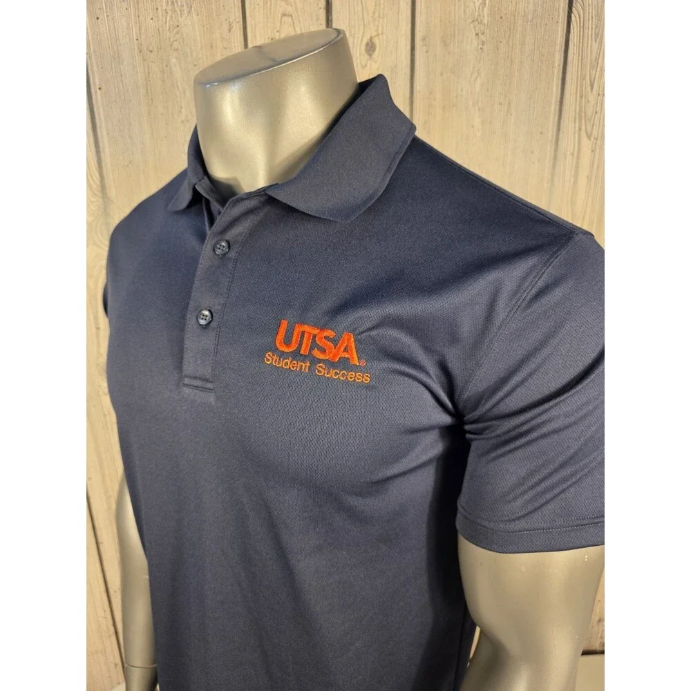 UTSA Roadrunners Student Success Men's Navy Blue Polo Shirt Large